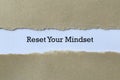 Reset your mindset on paper Royalty Free Stock Photo