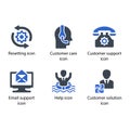 Resetting, Customer care, Customer support, Email support, Help, Customer solution, icon Royalty Free Stock Photo