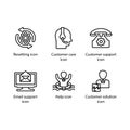 Resetting, Customer care, Customer support, Email support, Help, Customer solution, icon Royalty Free Stock Photo