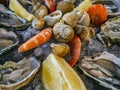 Resh oysters with lime