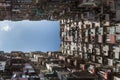 Residence apartment area bottom view Royalty Free Stock Photo