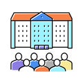 residence hall color icon vector illustration Royalty Free Stock Photo