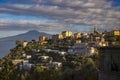 residence home and hotel in sorrento road side view mediterranean sea south italy Royalty Free Stock Photo