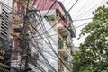 Residence and Messy Wires Royalty Free Stock Photo