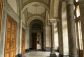 Residence of Metropolitan Bukovina. University, Chernivtsi. Ancient arched corridor Royalty Free Stock Photo