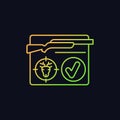 Resident hunting license gradient vector icon for dark theme