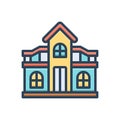 Color illustration icon for Resident, inhabitant and occupant Royalty Free Stock Photo