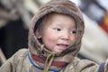 A resident of the tundra, The extreme north, Yamal, the pasture of Nenets people, children on vacation playing in the yurt