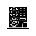 Residential AC black glyph icon Royalty Free Stock Photo