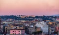 Residential Apartment Home Buildings in Historic Downtown on Mediterranean Coast of Naples, Italy. Royalty Free Stock Photo