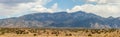 The residential area of the city of Albuquerque and Sandia Mountains Royalty Free Stock Photo