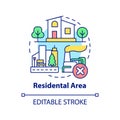 Residential area concept icon