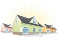 Residential area,houses.Vector