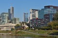 Residential area. Modern High-rise apartment buildings Royalty Free Stock Photo