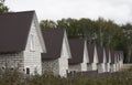 Residential area with newly built houses in a row Royalty Free Stock Photo