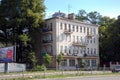 Residential building with a Buddhist temple Datsan Gunzechoyney Royalty Free Stock Photo