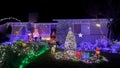 Christmas night lights decorating house in California