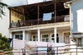 residential building with drying laundry in Batumi