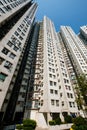 Residential building facade, real estate exterior, HongKong Royalty Free Stock Photo