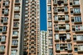 Residential building facade, real estate exterior, HongKong Royalty Free Stock Photo