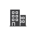 Residential building icon vector