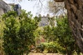 Residential building made in the form of a stone medieval tower on the main pedestrian HaMeyasdim in Zikhron Yaakov city in