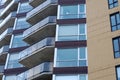 Modern residential building apartment condo balcony full frame Royalty Free Stock Photo