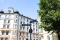 Residential building in Munich, blue sky