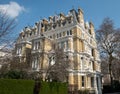 Residential building overlooking Cornwall Square in South Kensington, near Gloucestor Road in west London, UK. Royalty Free Stock Photo