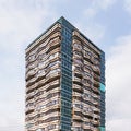 Residential building in Volgodonsk, Russia, Soviet modernism brutalism