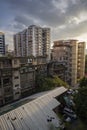residential building in the sunset in Guangzhou Royalty Free Stock Photo
