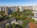 Residential buildings of different heights in old district in Moscow, Russia Royalty Free Stock Photo