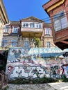 Vladivostok, Russia, September, 24, 2022.Residential buildings of19th century in Vladivostok. 39A Svetlanskay