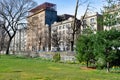 Residential Buildings in Harlem seen from Central Park in New York City during Spring Royalty Free Stock Photo