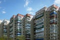 Residential buildings in Maikop, Russia, Soviet modernism era