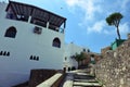 residential buildings in the old city of Tangier in Morocco.