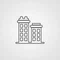 Buildings vector icon sign symbol Royalty Free Stock Photo