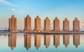 Residential buildings on the Pearl, an artificial island in Doha, Qatar Royalty Free Stock Photo