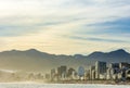 Residential buildings on the seafront of Ipanema beach Royalty Free Stock Photo