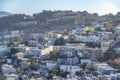 Residential buildings on a slope in San Francisco, California