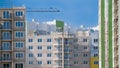 Residential buildings under construction against blue sky Royalty Free Stock Photo