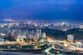 Residential buildings at the wealthy districts of Vitacura and Las Condes in Santiago Royalty Free Stock Photo