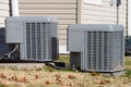 residential central air conditioning unit large Royalty Free Stock Photo