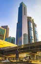 Modern buildings at Dubai city downtown UAE Royalty Free Stock Photo