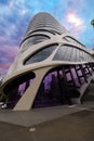 Residential and commercial high rise apartment building in inner Melbourne suburb VIC Australia.