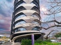 Residential and commercial high rise apartment building in inner Melbourne suburb VIC Australia.