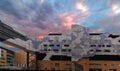 Residential and commercial high rise apartment building in inner Melbourne suburb VIC Australia.