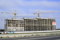 Residential complex under construction. Royalty Free Stock Photo