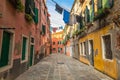 Residential district and alley corner near Piazza San Marco , Venice, Italy