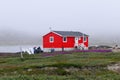 Residential Greenlandic house with household items